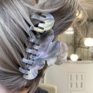 Hårklämma THERESE Grey Large